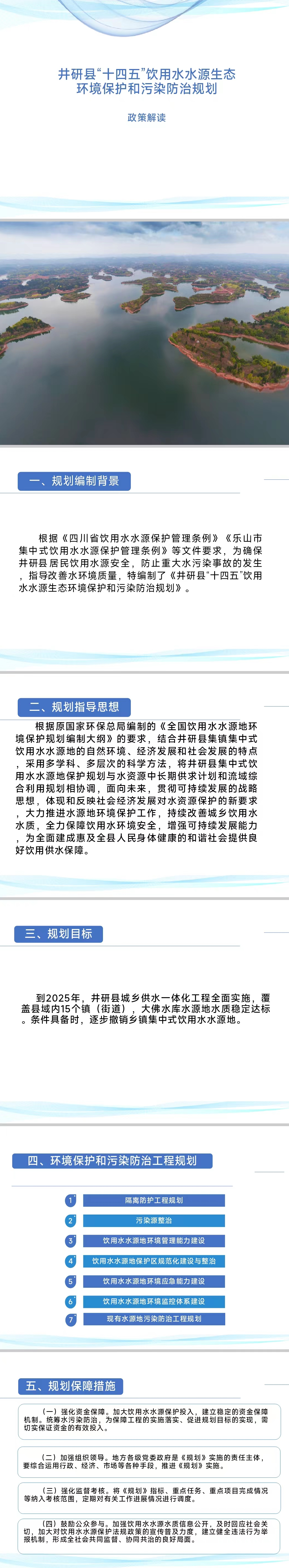 政策解讀：井研縣“十四五”飲用水水源生態(tài)環(huán)境保護和污染防治規(guī)劃